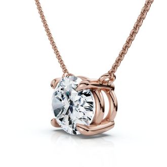 Pompeii3 Certified 2Ct Diamond Oval Solitaire Pendant 14k Gold 18 Womens Chain Lab Grown