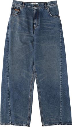 Msgm Relaxed Wide-Leg Five-Pocket Denim Jeans