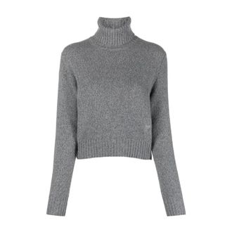 Ami Casual Grijs Kasjmier Wol Trui - Dames - Cashmere truien - Grijs - XS - Wol - Truien & Vesten