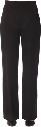 Joseph Ribkoff Pull On Heavy Knit Wide Leg Pants In Black