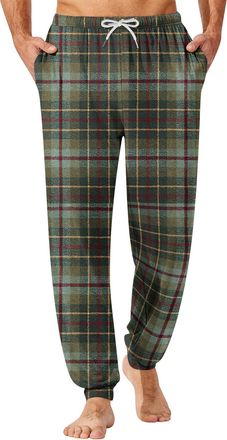 Generic Xmas Mens Pj Bottoms - Cozy Christmas Pajama Pants with Pockets, Elastic Waist for Warm Sleep & Home Lounge
