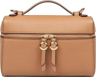 Tory Burch Tassen, Dames, Bruin, ONE Size, Leer, Slim Romy Handtas
