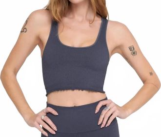 Spiritual Gangster Amor Crop Tank In Slate