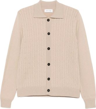 Ernest W. Baker Kabelgebreid vest met kraag - Beige