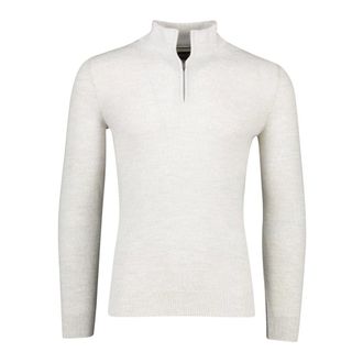 Cavallaro Truien & Vesten, Heren, Grijs, 3Xl, Wol, Merino Half Zip Sweater