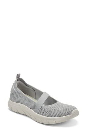 Easy Spirit x Denise Austin Varun Knit Mary Jane Sneaker in Silver at Nordstrom, Size 6