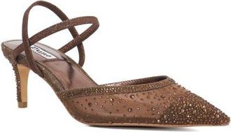 Dune London Charismatic Ankle Strap Pump in Brown at Nordstrom, Size 9.5Us