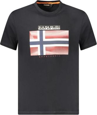 Napapijri Cotton Crew Neck T-Shirt - Heren - T-shirts - Zwart - S - Katoen - Tops