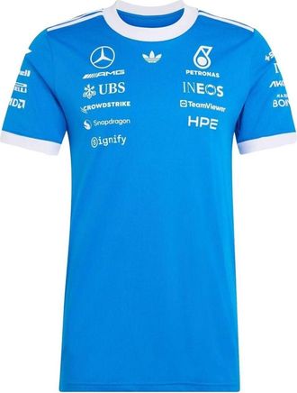 adidas x Mercedes AMG Petronas Formula 1 Team Blue Wonder Driver Jersey Asia Sizing Blue Bird KW1660