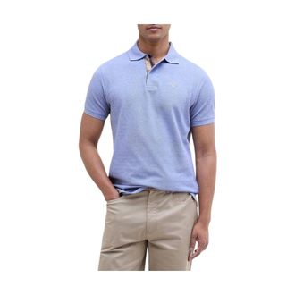 Barbour Polo Shirts, male, Blue, Size: XL Tartan Pique Polo Shirt