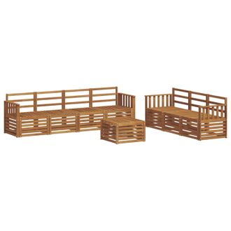 vidaXL Juegos De Sof&aacute;s 8 Pcs Natural Madera De Acacia S&oacute;lida Vidaxl