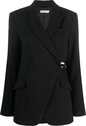SIMKHAI Elegante Zwarte Blazer - Dames - Blazers - Zwart - XL - Polyester - Jassen