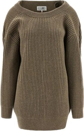 Maison Margiela Dames, Jurken, Beige, Maat: M Wol
