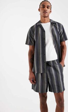 Tommy Jeans Pantaloncini neri a righe in coordinato-Nero