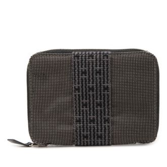Herm&egrave;s Gray Polyester Polyamide Wallet (Bi-Fold) (Pre-Owned)