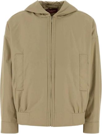Max Mara Risorsa Jacket - Dames - Bomber jackets - Beige - XS - Katoen - Jassen