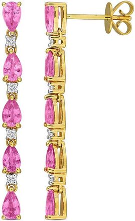 Rina Limor 14K 2.82 ct. tw. Diamond & Pink Sapphire Earrings