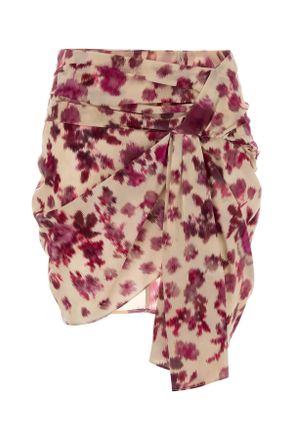 Isabel Marant Isabel Marant Printed Stretch Silk Ovia Mini Skirt