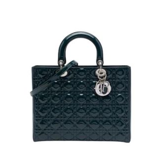 Dior Pre-owned Lady Dior - Dames - Pre-owned - Groen - Maat: ONE Size Leer