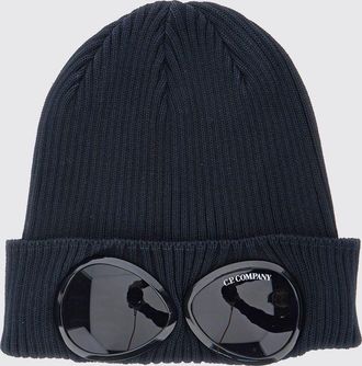 C.P. Company C. P. COMPANY Beanie in cotone con risvolto e iconiche lenti Goggle