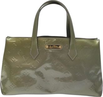 Louis Vuitton Wilshire Green Patent Leather Handbag (Pre-Owned)