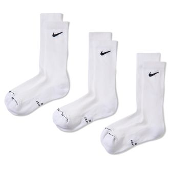Nike Unisex Everyday Elevated Crew Socks (3 Pairs) in White | HQ4335-901