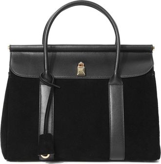 Tiffany & Fred Suede & Leather Top Handle Satchel