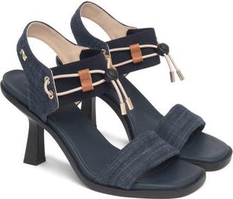 Nero Giardini Bungee Ankle Strap Sandal in Blue Jeans at Nordstrom, Size 11Us