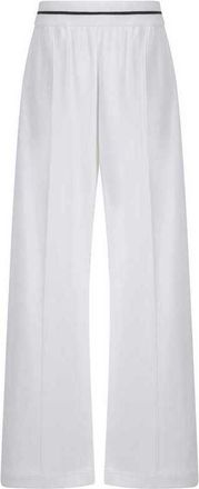 Brunello Cucinelli Womens White Wide Leg Cotton Trousers, Size XL