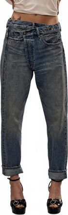 R13 Crossover Jeans In Lena Blue