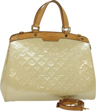 Louis Vuitton Brea Handbag Monogram Vernis Beige Patent_Leather Bag (Pre-Owned)