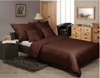 OEM Ropa De Cama Raso De Algod&oacute;n 140x200 +70x80+40x40 Marr&oacute;n18 Matex