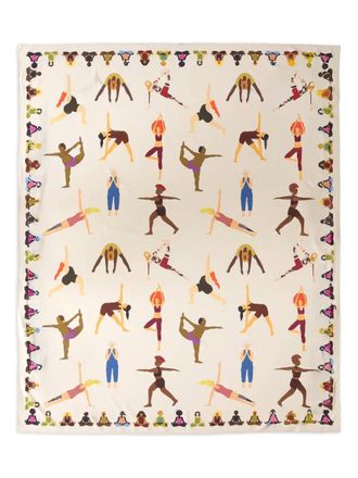 Amap&ocirc; yoga pose graphic scarf - women - Polyester - One Size - Neutrals