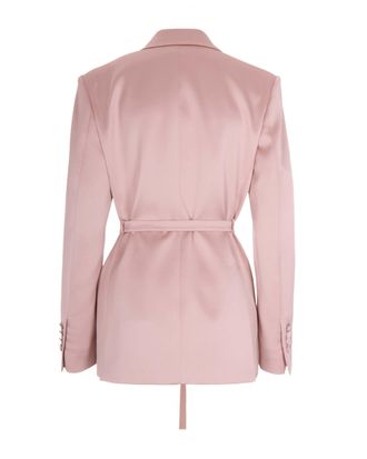 Andamane Satin Polyester Blazer - Pink
