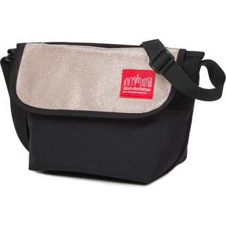 Manhattan Portage Midnight Mini NY Crossbody Bag in Champagne at Nordstrom