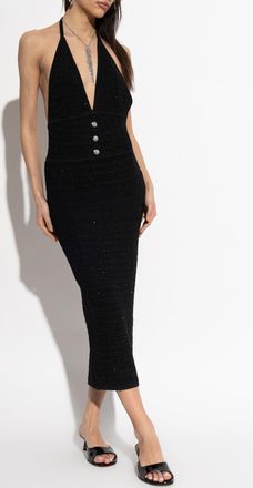 Alessandra Rich Off-the-shoulder Dress, Womens, Black