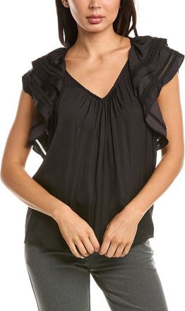 T Tahari Flutter Sleeve Airflow Blouse