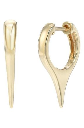 Zoe Lev Jewelry Dagger Huggie Hoop Earrings in Yellow Gold at Nordstrom
