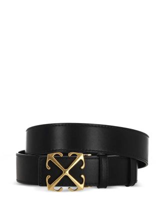 Off-white signature Arrows motif-buckle leather belt - women - Calf Leather - 95 - Black
