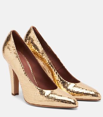 PARIS TEXAS Pumps Elsa 100 in pelle metallizzata