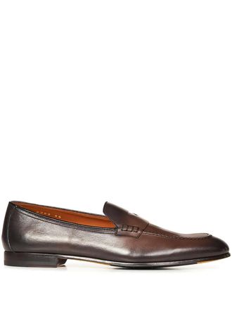 Doucal's leather penny loafers - Brown