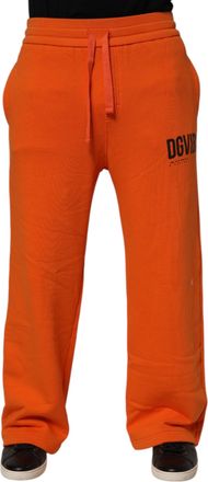 Dolce & Gabbana Orange Cotton DG VIB3 Logo Drawstring SweatMens Mens Pants (Pre-Owned)