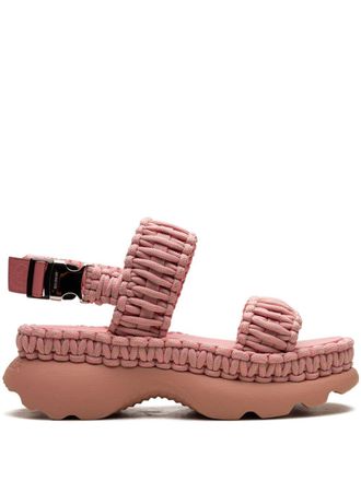 Moncler Belay woven open-toe sandals - Pink