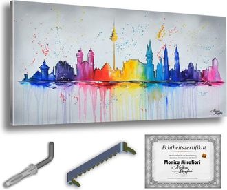 OEM Monica Mirafiori 100% Pintado A Mano Cuadro N&uacute;remberg 140x70cm Cuadro Pintado A Mano Pintura Acr&iacute;lica Cuadro Acr&iacute;lico De Gran Tama&ntilde;o Arte Moderno Cuad