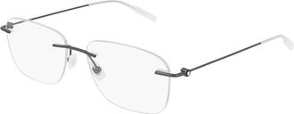 Montblanc MB0075O 001 Grey 56mm