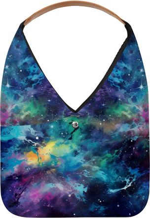 Generic Mesmerizing Mystery Space Starry Sky Reusable Lightweight Grocery Bags - Foldable Into Compact Pouch, Washable & Sturdy, Multipurpose for Shopping and