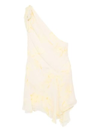 Bec&bridge Colmar asymmetric mini dress - women - Viscose/Polyester - 12 - Yellow