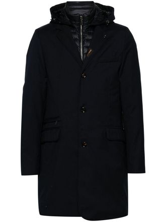 Moorer Cappotto Redon-PUM con cappuccio - Blu