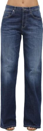 Dondup Wide Leg Denim Stretch Jeans - Dames - Loose Fit Jeans - Blauw - W27 - Denim - Jeans