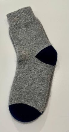 JUMPER 1234 Unisex Tip Toe Socks In Mid Grey Navy